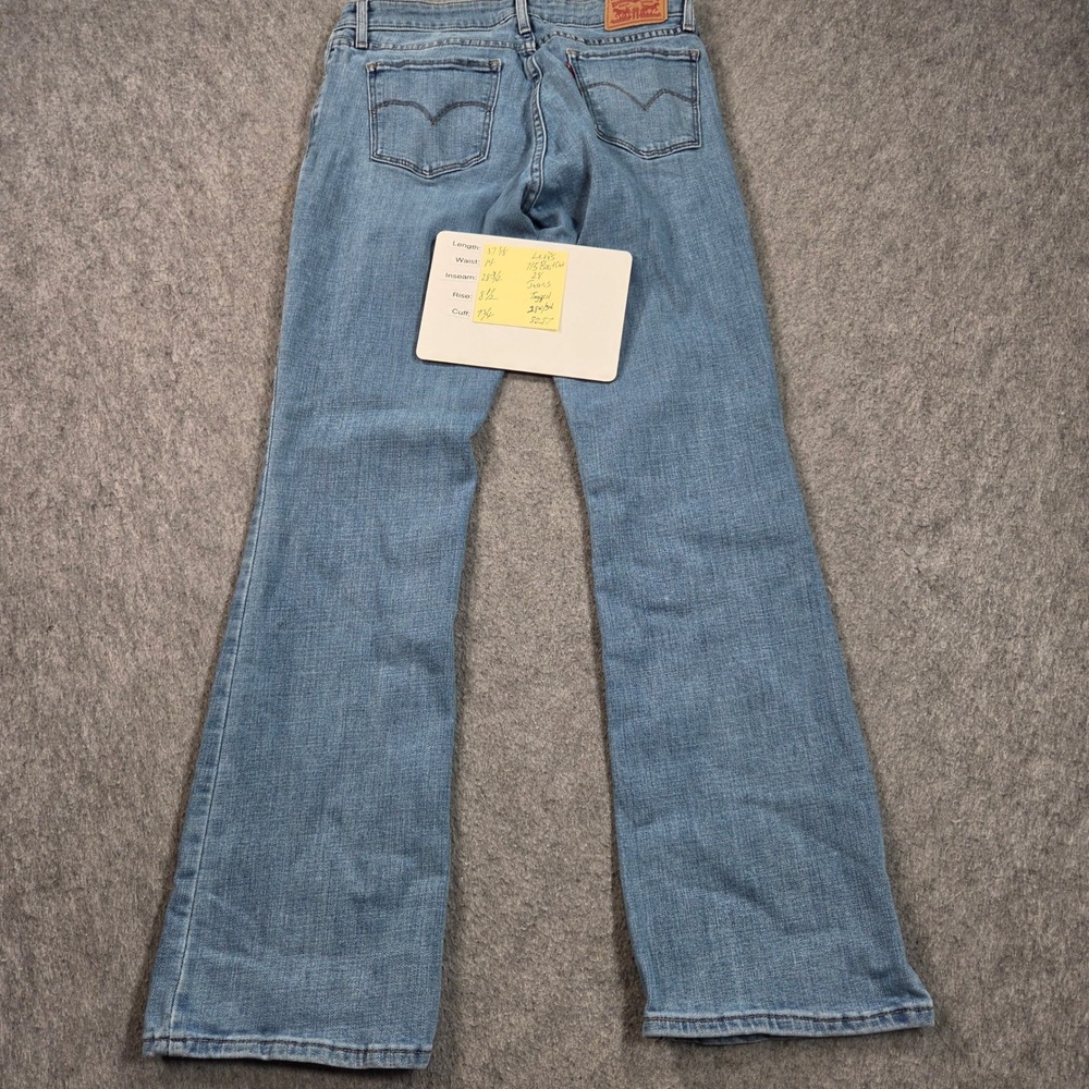 Levis 715 Bootcut Jeans Womens 28x29 Light Wash Denim Mid Rise 18885-0080 - Picture 4 of 12